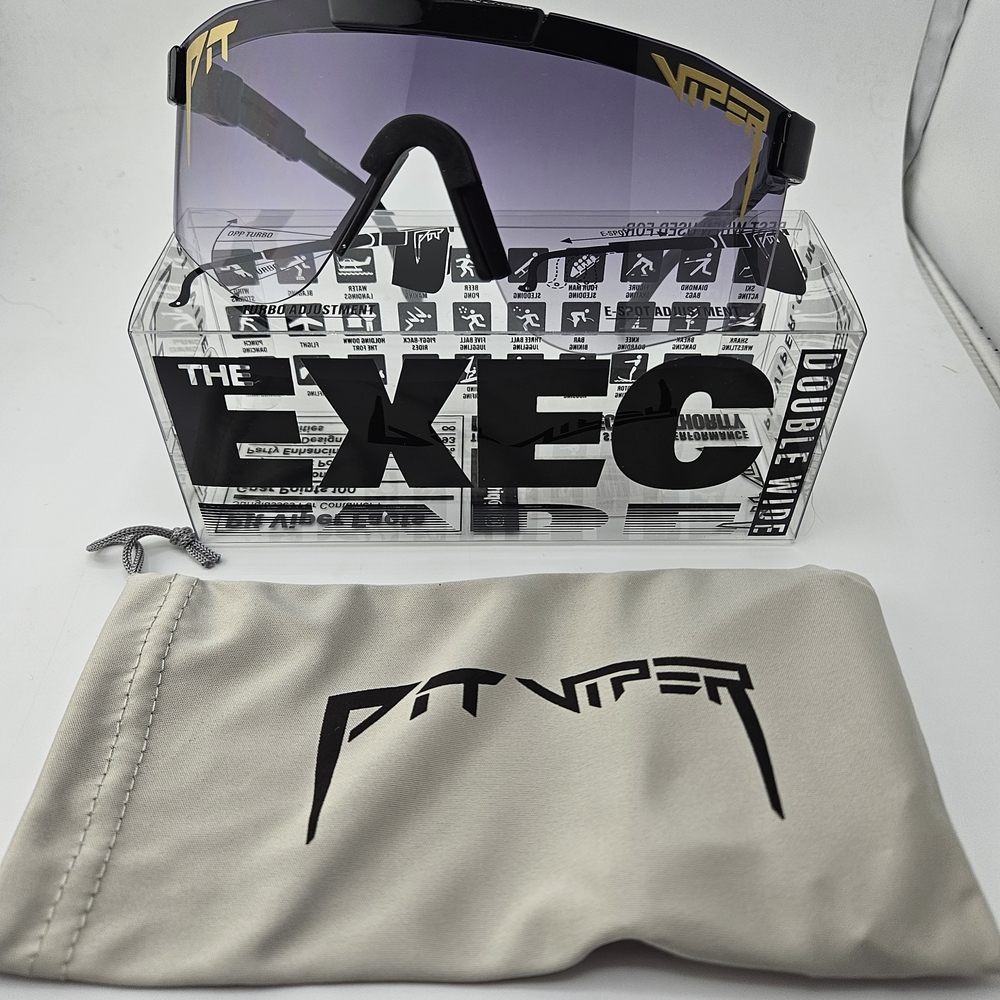 Pit Viper The Exec's Fade. Double Wide 100% Uva  Sunglasses New